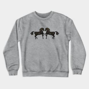 Horse mirror image Crewneck Sweatshirt